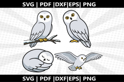 Snowy Owl cricut Silhouette,kids Shirt Product Image 1