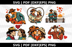 Cowboy Couple cricut Silhouette,kids Shirt Product Image 1