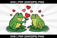 Frog Couple cricut Silhouette,kids Shirt Product Image 2