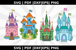 princess Castle cricut Silhouette,kids Shirt Product Image 1