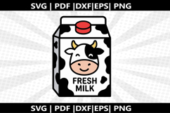 Milk Carton Cow cricut Silhouette,kids Shirt ,Cut Product Image 2
