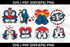 Penguin Couple cricut Silhouette,kids Shirt Product Image 1