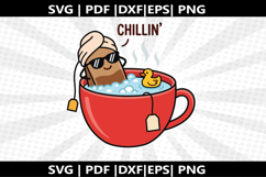 Tea Bag Relaxing cricut Silhouette,kids Shirt Product Image 2