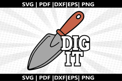 Garden Trowe Dig it Silhouette,kids Shirt ,Cut Product Image 2