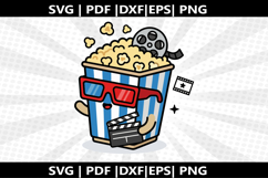 Popcorn Movie Star cricut Silhouette,kids Shirt Product Image 2