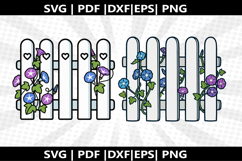 morning glories Fence cricut Silhouette,kids Shirt Product Image 2