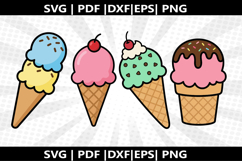 Ice ceram cone cricut Silhouette,kids Shirt Product Image 1