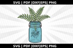 Fern in Mason Jar cricut Silhouette,kids Shirt ,Cut Product Image 2