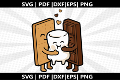 S'mores Group Hug cricut Silhouette,kids Shirt ,Cut Product Image 1