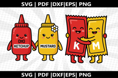 Ketchup &amp; Mustard cricut Silhouette,kids Shirt Product Image 1