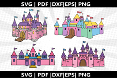 princess Castle cricut Silhouette,kids Shirt Product Image 2