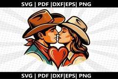 Cowboy Couple cricut Silhouette,kids Shirt Product Image 2