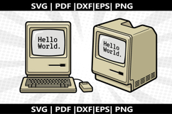 Old Mac Computer cricut Silhouette,kids Shirt ,Cut Product Image 1