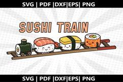 Sushi Train cricut Silhouette,kids Shirt Product Image 2