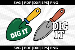 Garden Trowe Dig it Silhouette,kids Shirt ,Cut Product Image 1