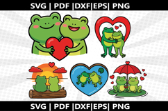 Frog Couple cricut Silhouette,kids Shirt Product Image 1