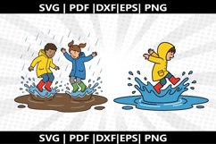 Puddle Jump cricut Silhouette,kids Shirt Product Image 1