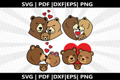 Bear couple cricut Silhouette,kids Shirt Product Image 1