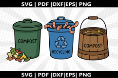 Compost Bin cricut Silhouette,kids Shirt ,Cut Product Image 1