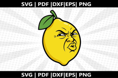 Lemon Sour Face cricut Silhouette,kids Shirt ,Cut Product Image 2