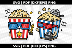 Popcorn Movie Star cricut Silhouette,kids Shirt Product Image 1