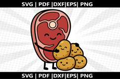 Steak &amp; Potatoes cricut Silhouette,kids Shirt Product Image 2