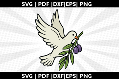 Olive Branch with Dove cricut Silhouette,kids Shirt ,Cut Product Image 1