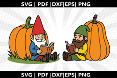 Gnome Reading Silhouette,kids Shirt ,Cut Product Image 2