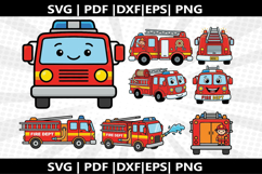 Fire engine cricut Silhouette,kids Shirt Product Image 1