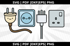 Plug &amp; Socket cricut Silhouette,kids Shirt Product Image 1