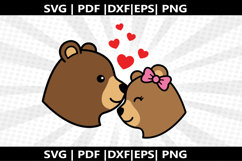 Bear couple cricut Silhouette,kids Shirt Product Image 2