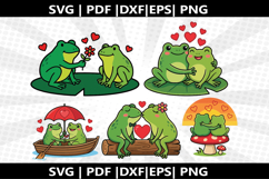 Frog Couple cricut Silhouette,kids Shirt Product Image 1