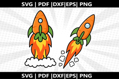 Carrot Rocket cricut Silhouette,kids Shirt ,Cut Product Image 2