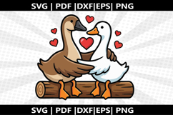 Goose Couple cricut Silhouette,kids Shirt Product Image 2