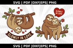 Sloth Couple cricut Silhouette,kids Shirt Product Image 1