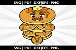 Pancake Stack Family cricut Silhouette,kids Shirt Product Image 2