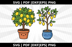 Lemon Tree Face cricut Silhouette,kids Shirt ,Cut Product Image 1