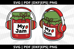 Strawberry Jam Jar cricut Silhouette,kids Shirt ,Cut Product Image 2