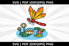 Dragonfly Pond cricut Silhouette,kids Shirt ,Cut Product Image 1