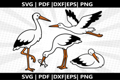 Stork cricut Silhouette,kids Shirt Product Image 1