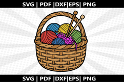 Knitting Basket cricut Silhouette,kids Shirt ,Cut Product Image 2