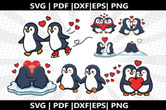 Penguin Couple cricut Silhouette,kids Shirt Product Image 1