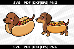 Hot Dog Dachshund cricut Silhouette,kids Shirt ,Cut Product Image 1