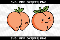 Peach Bum cricut Silhouette,kids Shirt Product Image 1