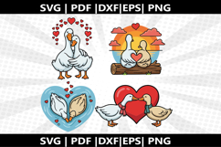 Goose Couple cricut Silhouette,kids Shirt Product Image 1