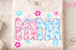 Mama Floral Checkered PNG, Retro Mama PNG, Mother's Day PNG Product Image 3
