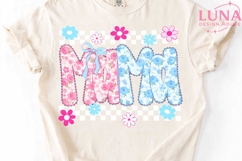 Mama Floral Checkered PNG, Retro Mama PNG, Mother's Day PNG Product Image 4