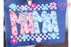 Mama Floral Checkered PNG, Retro Mama PNG, Mother's Day PNG Product Image 6