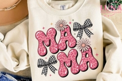 Pink Leopard Mama PNG, Coquette Bow Mama Sublimation, Mom PN Product Image 2