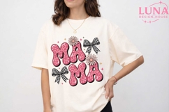 Pink Leopard Mama PNG, Coquette Bow Mama Sublimation, Mom PN Product Image 5